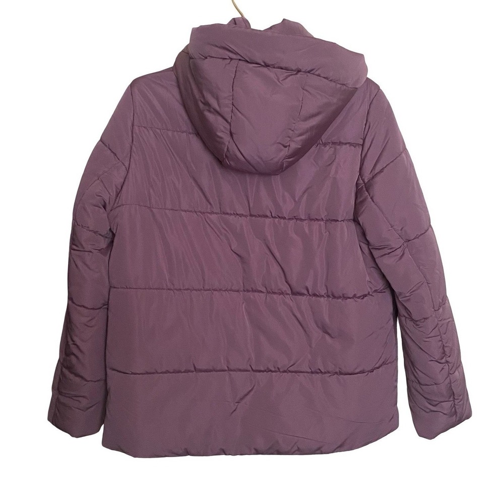 Free Country Freecycle Puffer Jacket Water Resistant Size M Purple Hoodie NWT - Picture 2 of 8